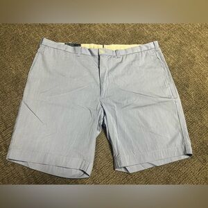 Men's Polo Ralph Lauren blue white stripe slim fit chino shorts size 40